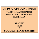 2019 Kilbaha NAPLAN Trial Test Year 7 - Reading - Hard Copy